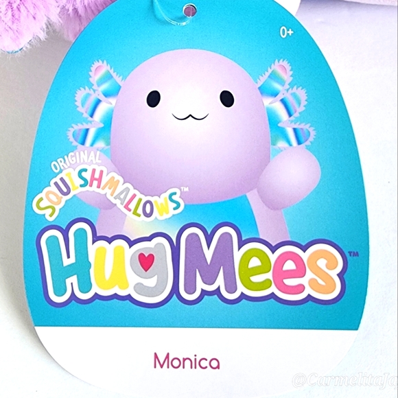 MONICA 🦎Purple Axolotl Iridescent Belly HugMees Original Squishmallow ☆》NWT《☆ - Picture 3 of 9